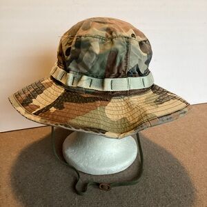 U. S. Army Camo Hot Weather Sun Bucket Booney type 2 Hat Size 7 1/4 made in USA